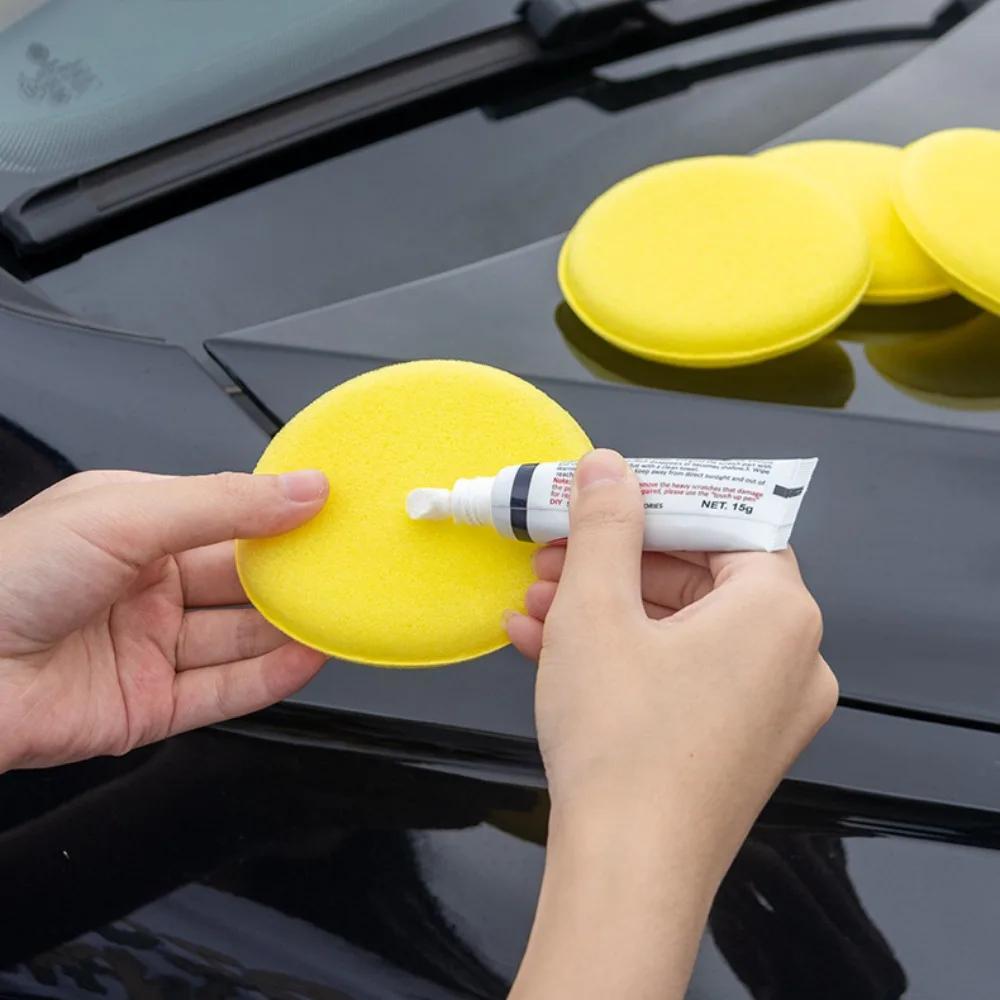 Round Car Waxing Polish Wax Foam Sponge High Density Applicator Pads Cleaning Sponge Auto Detail Washing Car Cleaning Tool