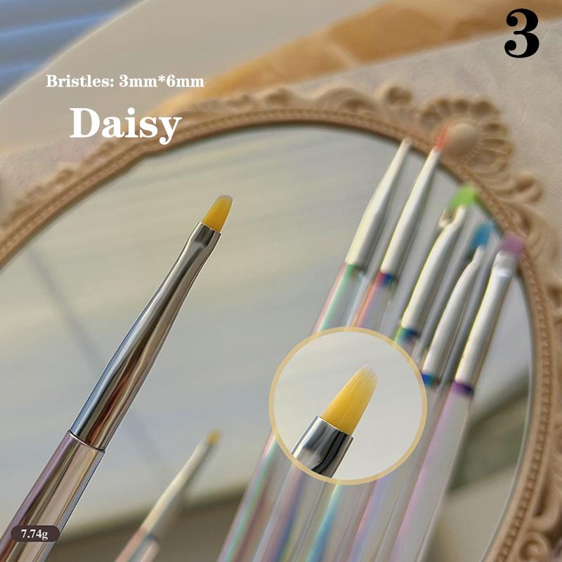 

Ручка для дизайна ногтей Aurora Прозрачная кисть для рисования Кисть для наращивания УФ-гелем Ручка для резьбы Инструмент для маникюра своими руками Кисть для ногтей as the picture