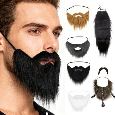 Novelty Realistic Fake Beard Fun False Moustache Pirate Beard Mask  for Halloween