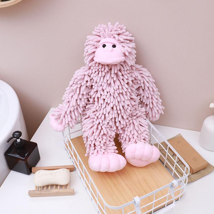 Hochabsorbierendes Chenille-Handtuch Tier-Reinigungstücher mit Schlaufe für Küche, Bad, Vorschule, Reisen, Babyparty-Geschenk