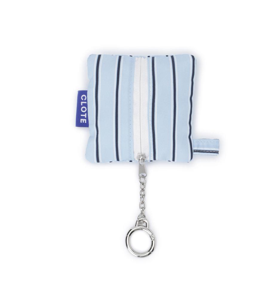 Clote Keyring Pouch - Striped Blue