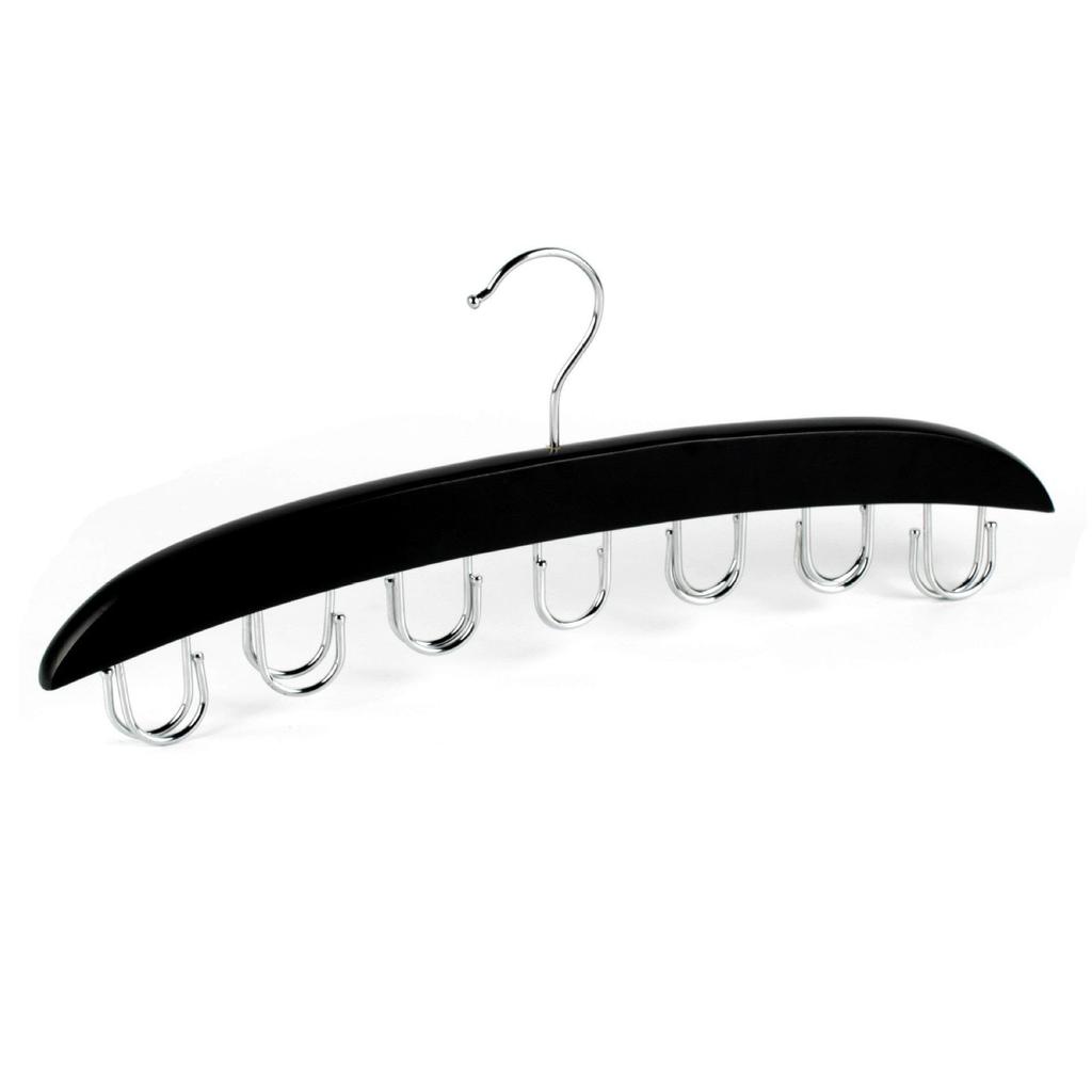 14-Hook Multifunctional Solid Wood & Leather Adhesive Foldable Metal Clothes Hanger