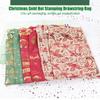 Medium Christmas Bags Gold Foil Drawstring Home Decor Christmas Treat Bags For Birthday Thanksgiving Holiday New Year Wedding