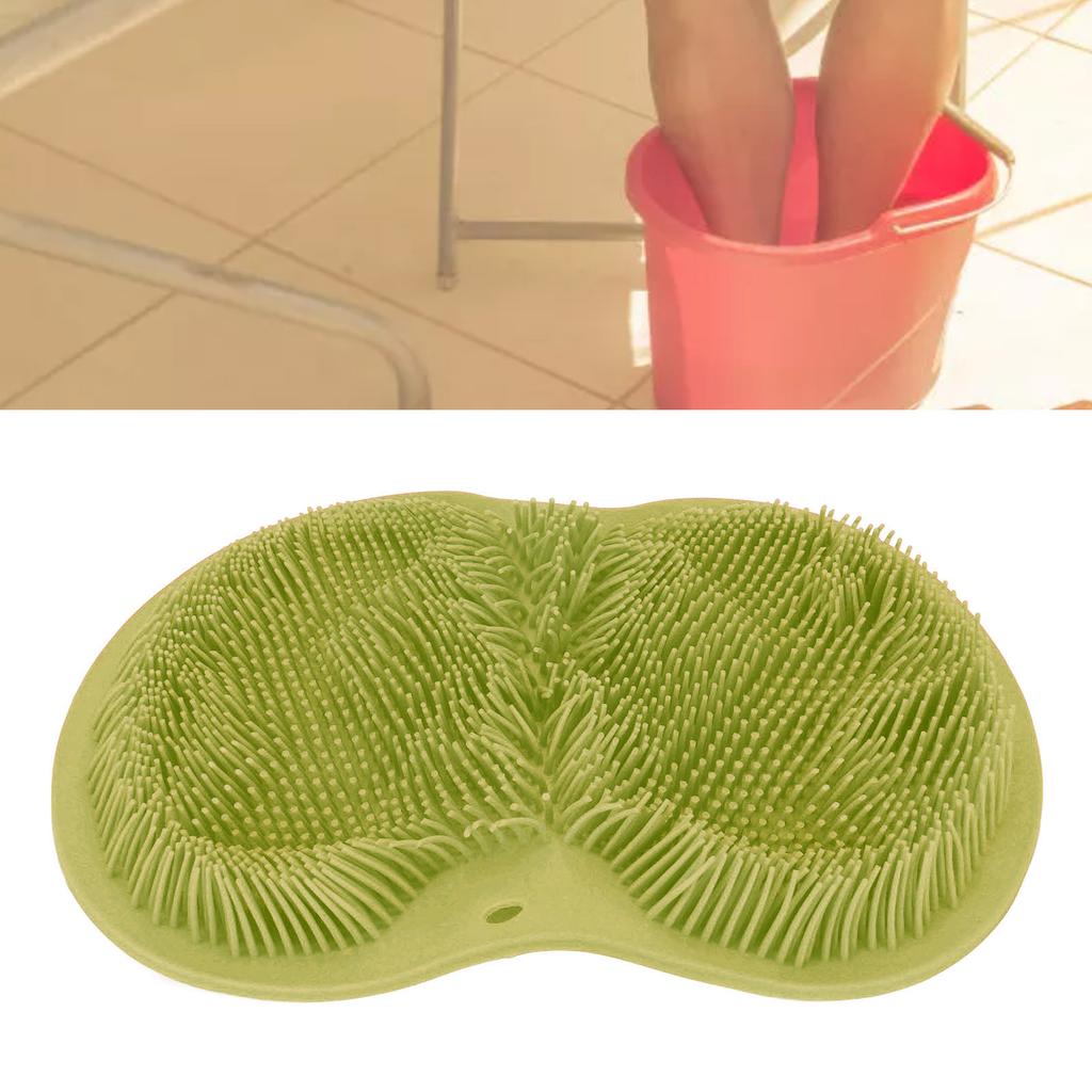 Shower Foot Scrubber Silicone Skid Resistance Shower Foot Massager Mat with Strong Suction Cups for Men Women