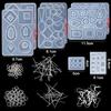 Resin Molds Silicone Kit with Epoxy Resin Supplies Dried Flowers Earring Hooks Foil Flakes Necklace Cord  for DIY Jewelry Making