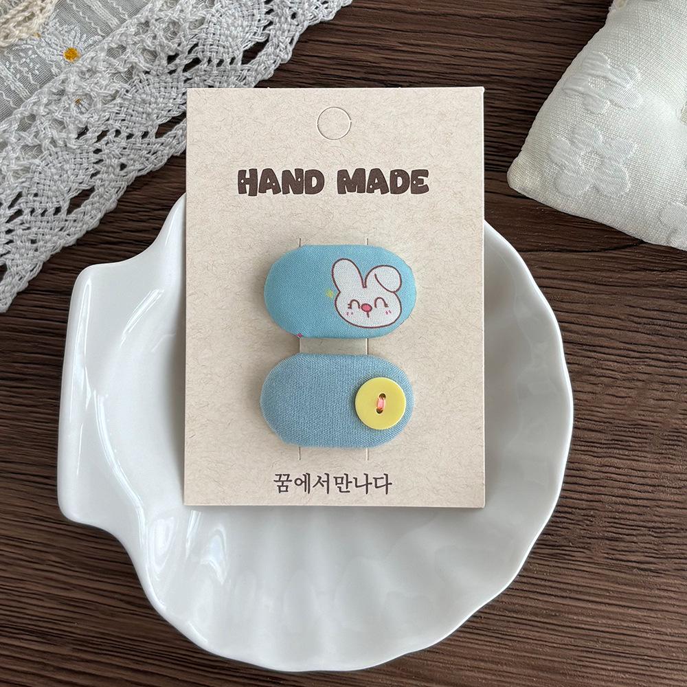 Koreanische karierte florale Haarspangen für Mädchen