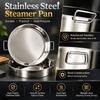 Stainless Steel Steaming Tray with Handle Noodles Rice Plate Vegetable Fish Pan  Kitchen