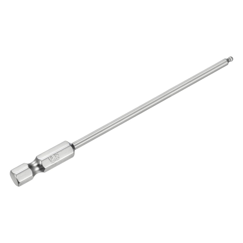 1/2/3pcs Ball End Hex Screwdriver Bit Set 1.5/2/2.5/3/4/5/6/8/10mm Size 1/4" Hex Shank 100mm (4") Long Magnetic Ball Head Bits