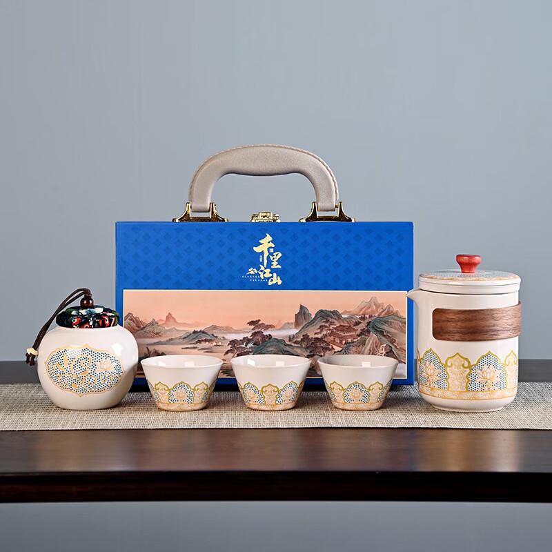 

Xiaoyueya Ancient Charm Ceramic Travel Tea Set