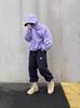 Kanye European-American Double-Layer Heavyweight Pink-Purple Hoodie for Men and Women