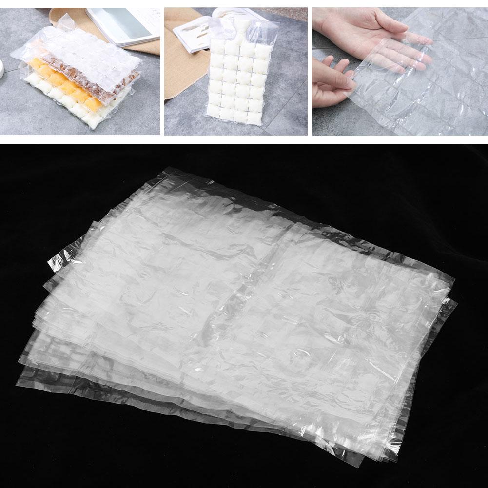 5 Bags 10Pcs Bag Self-Sealing Disposable Ice Making Bags Ice Cubes Tray Mold Summer Kitchen Use
