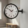 Double-Sided Wall Clock Horizontal Arm Double Sided Analog