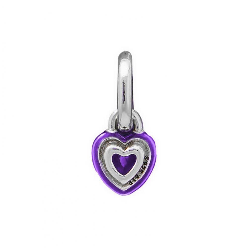 PAndora 793042c04 PAndora Me Purple Shakra Heart Mini Pendant And Dangle Silver Charm