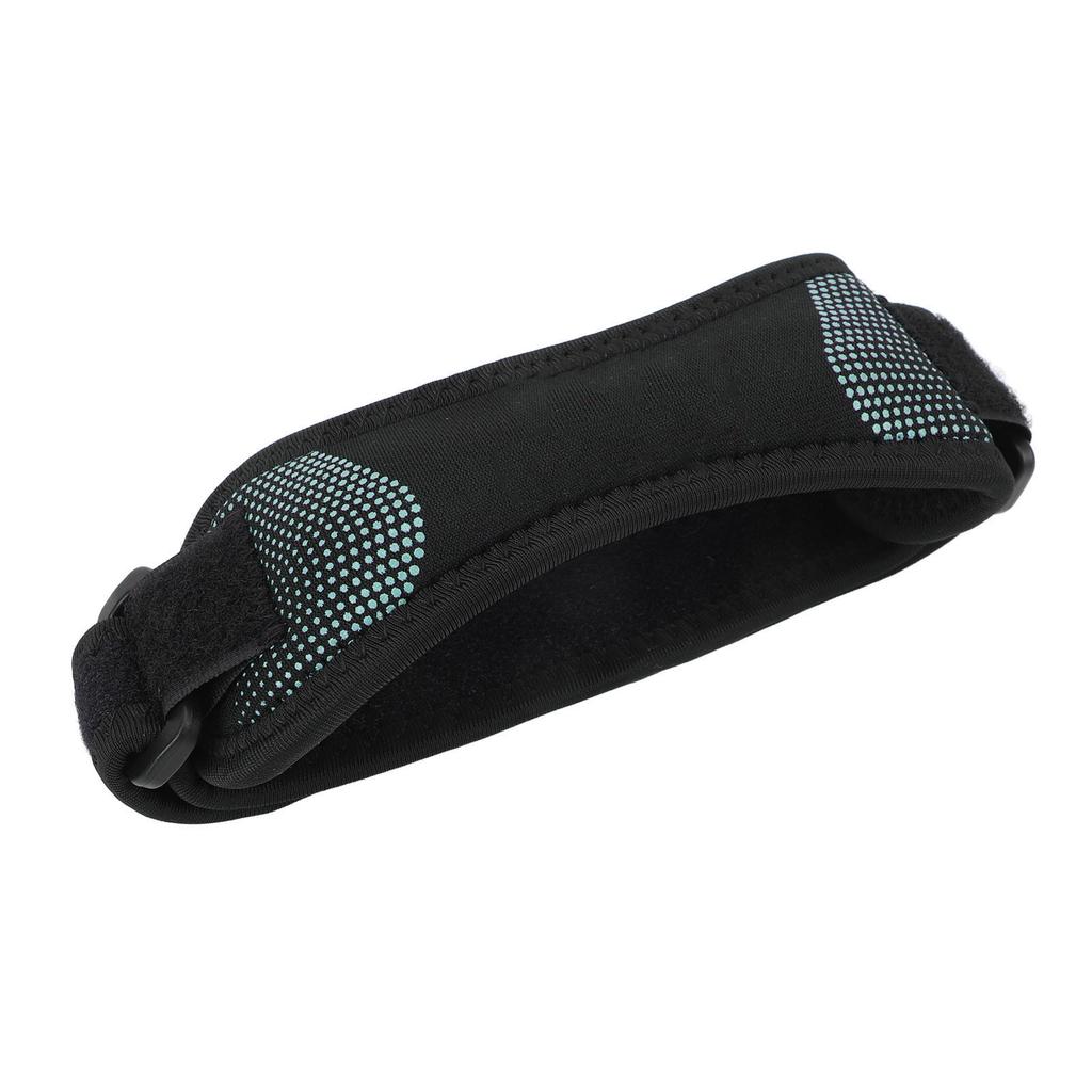 Patella Strap Adjustable Shock Absorption Knee Tendon Brace with Silicone Pad for Soccer Basketball Running Tennis Green