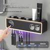Rechargeable Wall-Mounted Toothbrush Holder & Dryer with Toothpaste Dispenser