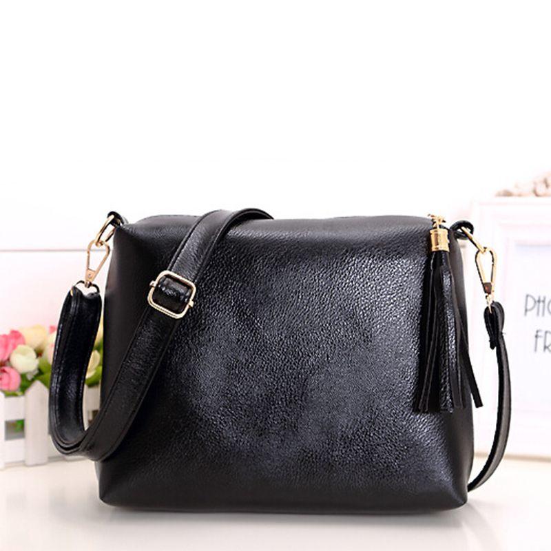 Colorful Pu Leather Women's Cross Body Bag With Tassels Small Size For Everyday Use