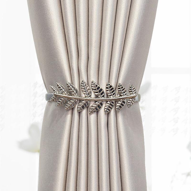 4 Stück Vorhang-Raffhalter für Vorhänge, Vorhanghalter aus Legierung, verstellbar mit Federseil, goldener Vorhanghalter für Wohnzimmer, Schlafzimmer, Heimdekoration