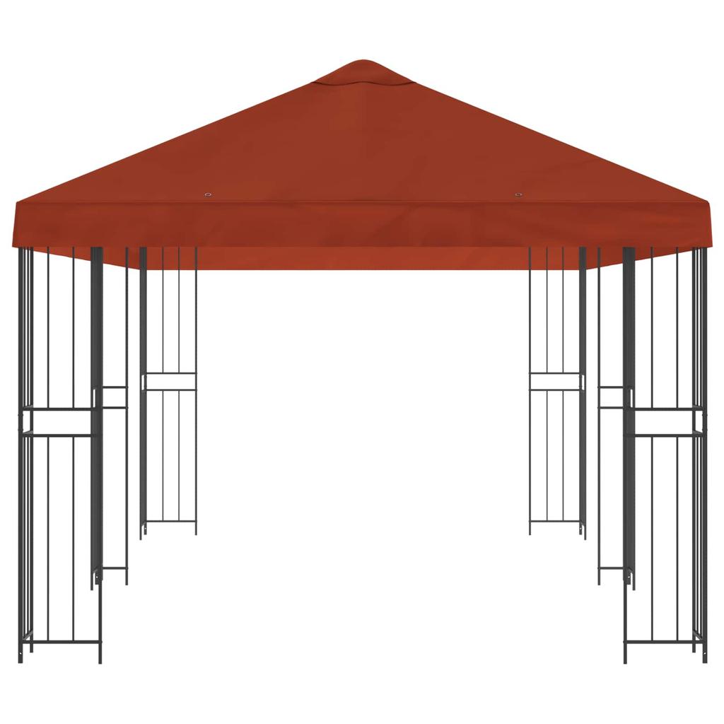 Pavilion with Side Walls 6 X 3 M Terracotta