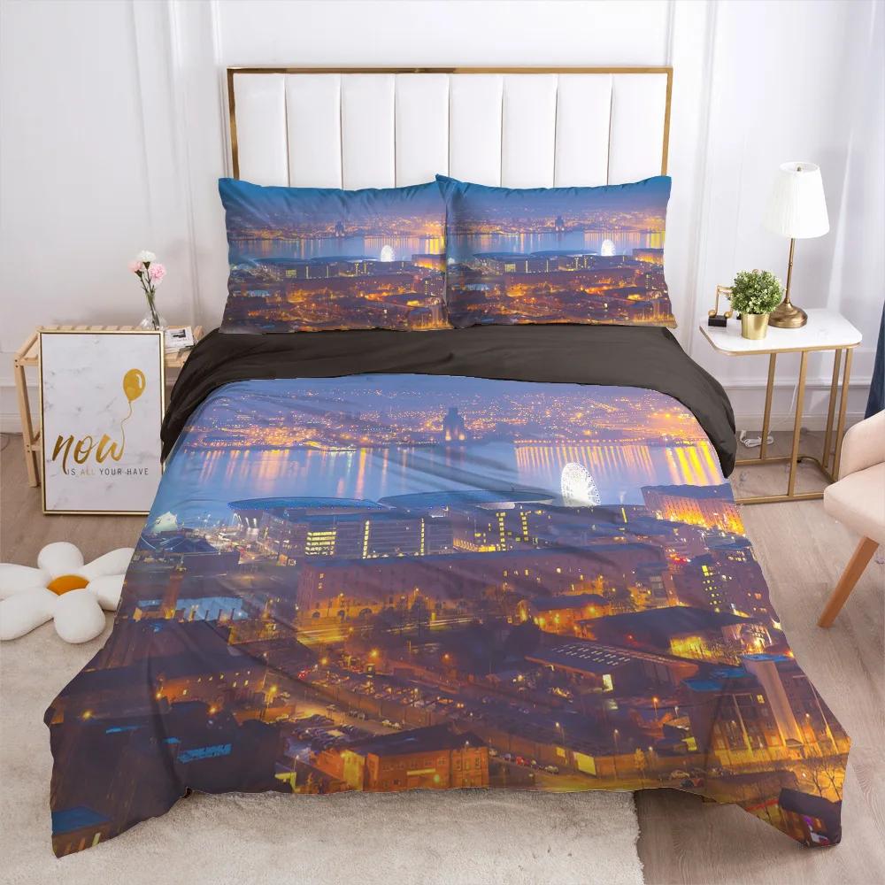 Natural Scenery Art Duvet Cover Set King/Queen Size Desert Landscape Soft Bedding Set for Teens Adults Polyester Quilt Cover