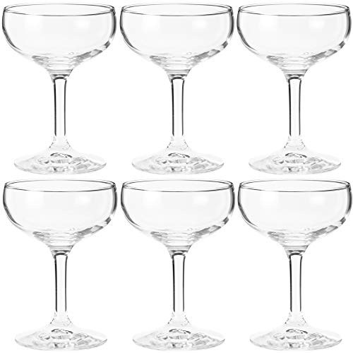 Toyo Sasaki Glass Lala Champagne Glasses, 150ml, Set of 6, Made In Japan, Dishwasher Safe, Shatterproof, Commercial Glasses, 32834HS