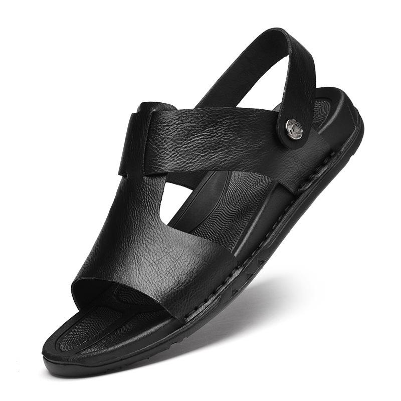 Sandali in Vera Pelle con Cinturino Incrociato Taglia Grande 45-46 – Infradito Morbide in Pelle di Mucca Antiscivolo per l'Estate