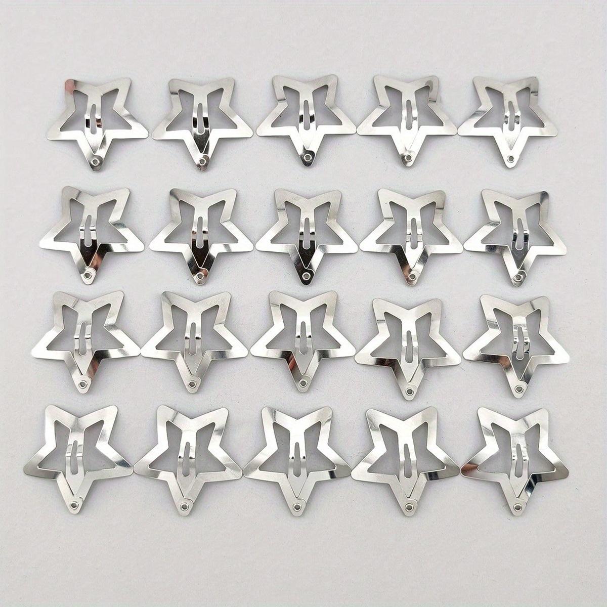 

20pcs Star Shape Non Slip Metal Hair Clips, Women Hair Accessories Gift, Ramadan Holiday Gift for Ladies серый