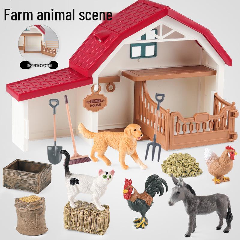 Children's Farm Animal Model Playset: Realistic, Educational Toy for Boys & Girls