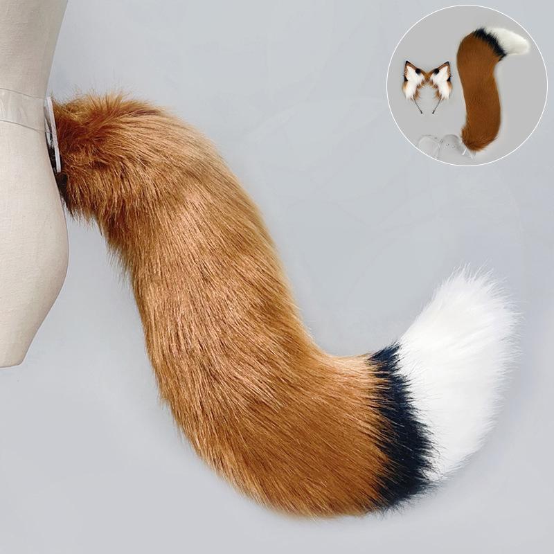 Halloween Fox Ears Beast Ears Headband Comic Exhibition Demon Fox Tail Cos Props Stuffed Fox Ears Tail Suit
