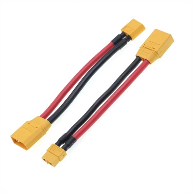 XT90 To XT60 Adapter Cable Electric Adjustable Battery Charger Male and Female Plug 10cm Silicone Wire 10AWG