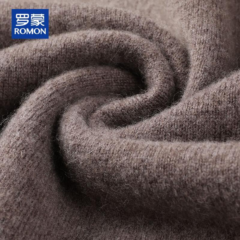 ROMON Men's Round Neck Cashmere Blend Pullover Sweater