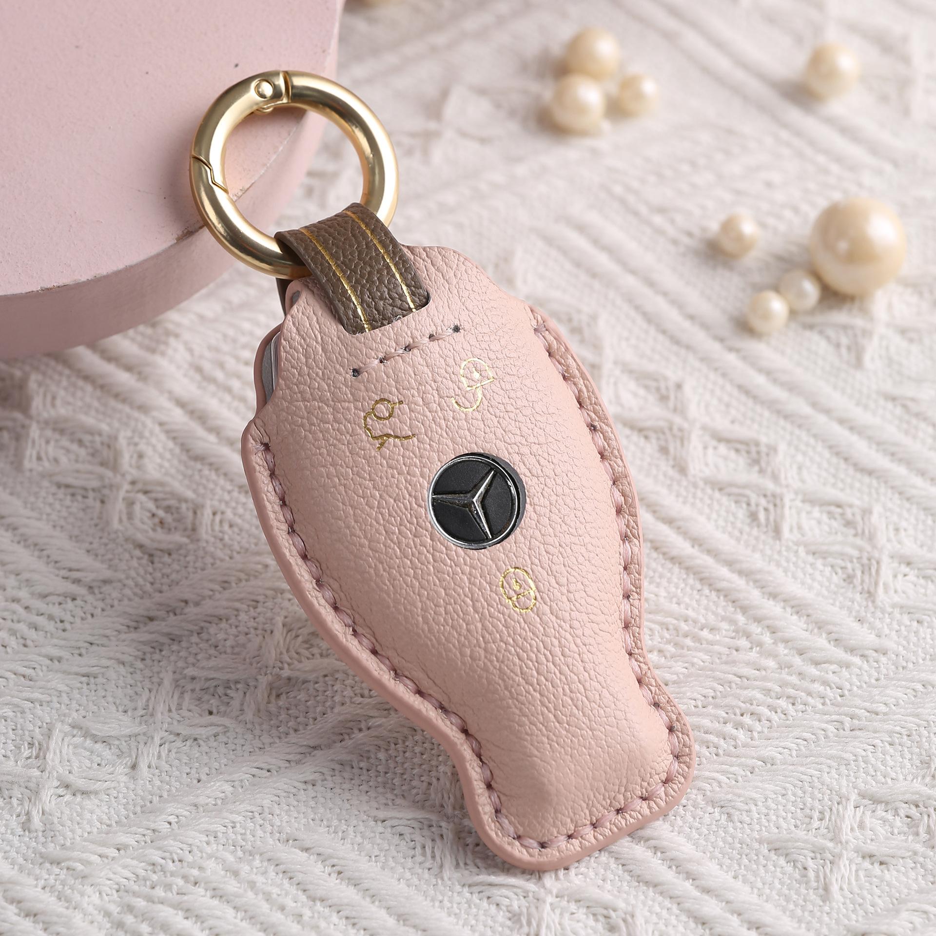 

Индивидуализированный кожаный чехол для ключа подходит для старого Mercedes-Benz E300L, защитный чехол для ключа из коровьей кожи, полностью ручная работа, премиум-класса