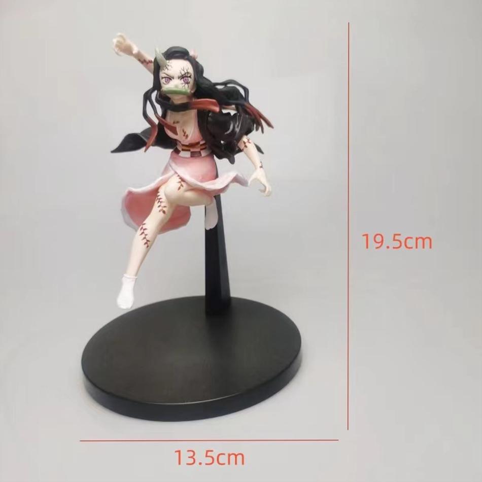 The s 19-24CM Anime Demon Slayer Kanroji Mitsuri Kamado Tanjirou Kamado Nezuko Action Figure Model Toy gIFT