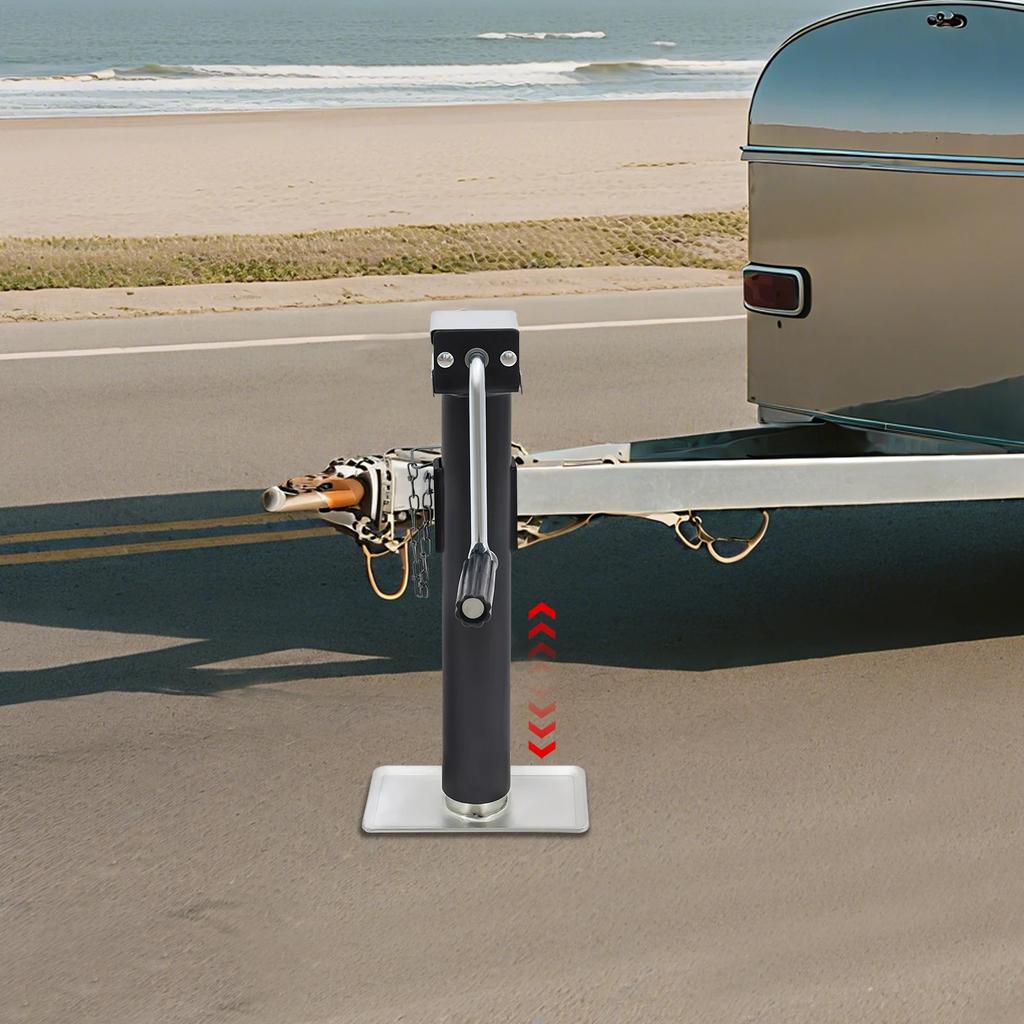 Podnośnik do przyczepy, wolnostojący, ręczny, z korbą, o wysokości podnoszenia 10 cali, nośność 1 tona, do konserwacji samochodu i wymiany opon