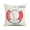Watercolor Painting Nautical Lighthouse Ocean Seagull Boat Home Sofa Cushion Cover Home Decor Pillowcase