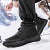 Mens Winter Boots Retro Combat Boots Leather  Anti Slip Wear-resistant Outdoor Men's Winter Boots