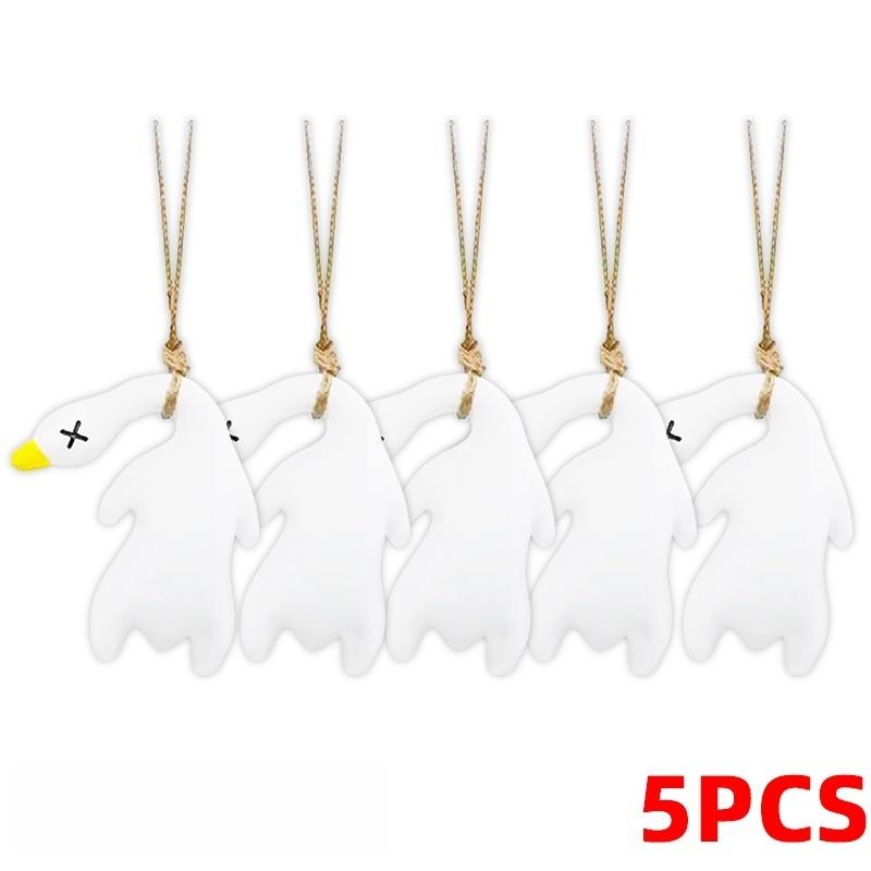 

5 шт. Автомобильный Подвеска-Игрушка Утка по-Пекински Меняющая Цвет Смола Безопасная Оригинальность Украшение на Зеркало Заднего Вида Милый Качающийся Шнурок OneSize