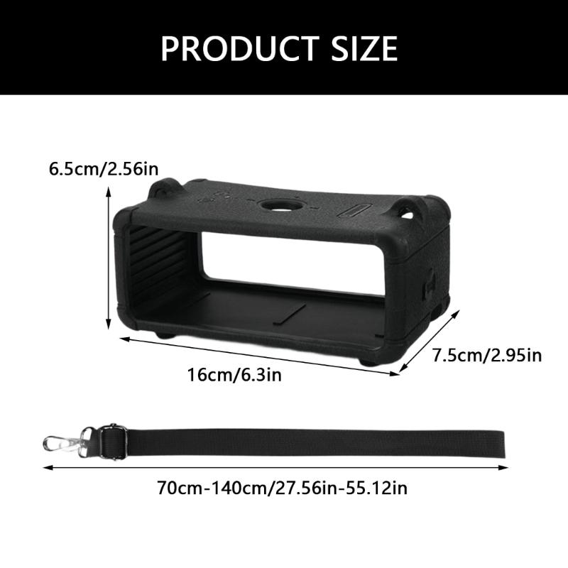 Silicone Case Protector Hollowed Out Designing for EMBT III Wireless Speaker with Adjustable Shoulder Strap