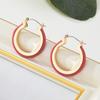 Niche High-End Pink Gold Hoop Earrings - Versatile Fashion Jewelry for Women