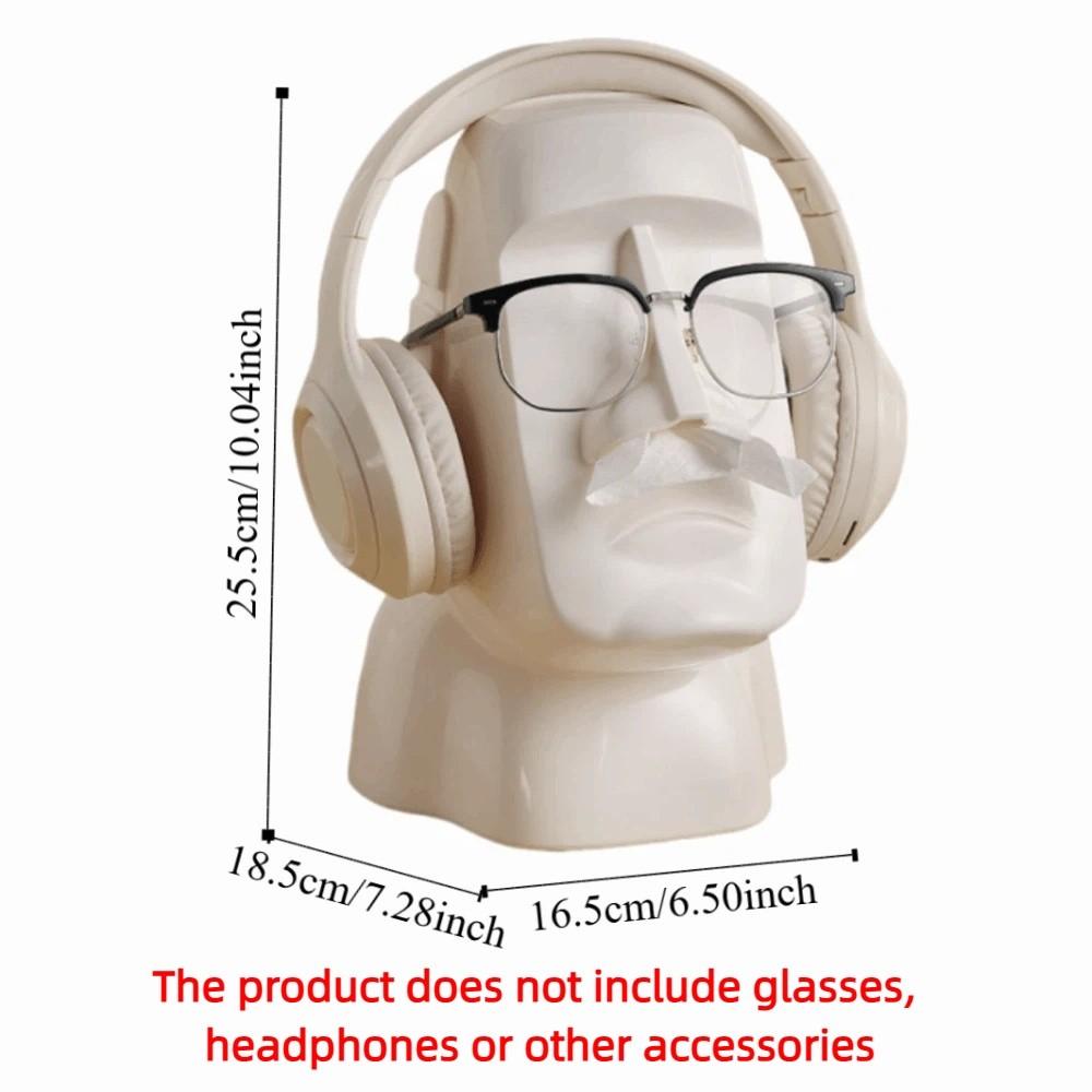 Creative Tissue Storage Box Stone Statue Space-Saving Paper Towel Container Plastic Novelty Sunglasses Storage Rack Household