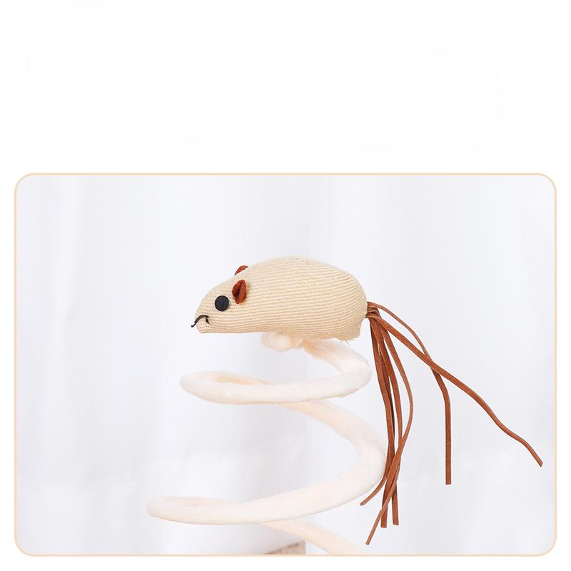 New Cat Toys, Cat Supplies: Spiral Steel Wire Spring, Linen Disc Cat Scratchers, Linen Mice