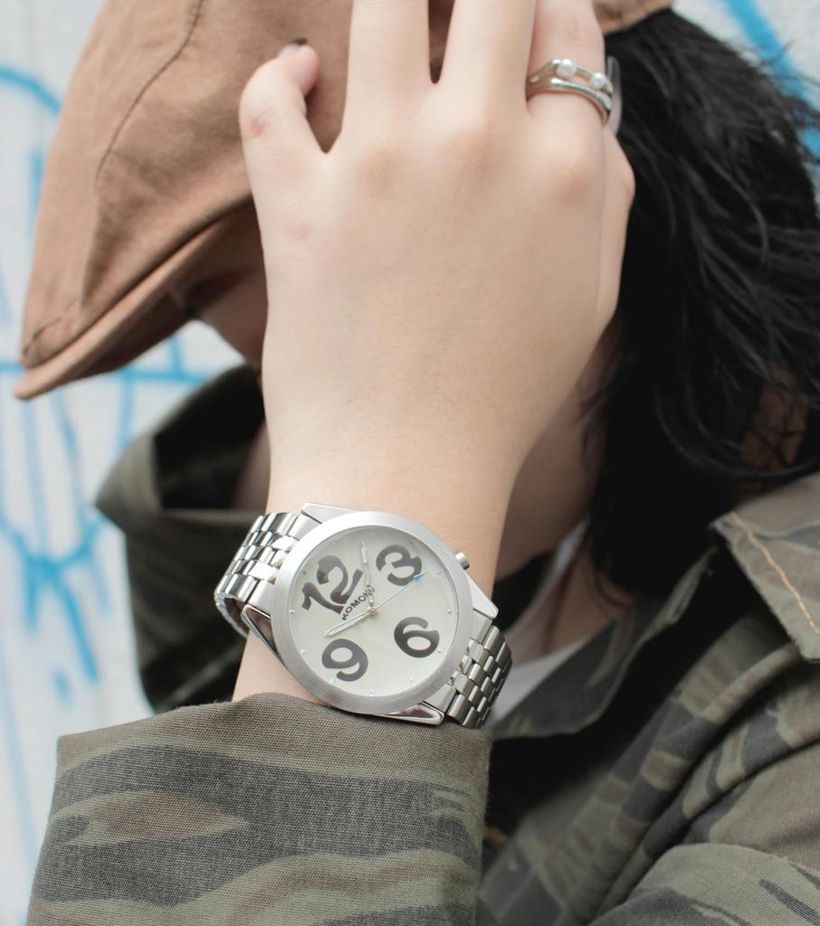 Authorized Distributor [KOMONO] Komono Men's Watch KOM-W4352 RAY Liquid Estate Silver Marshmallow