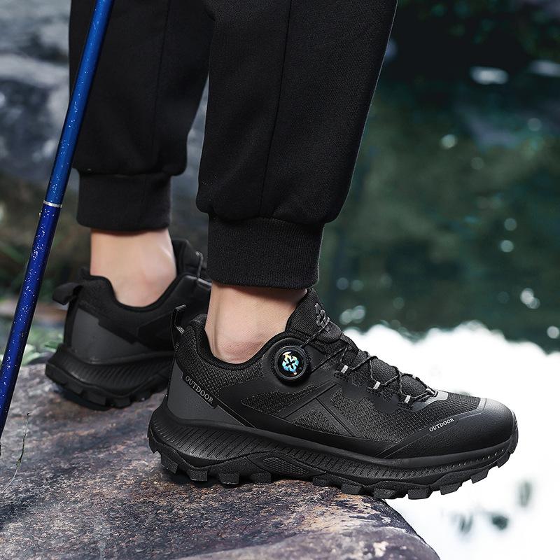 Outdoor Recreational Hiking Shoes Travel Comfortable Running Shoes Low-top Rotating Button Spring and Autumn Off-road Running Shoes