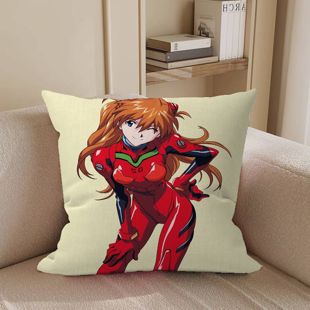 Asuka Langley Soryu Ahornblatt Design Kissenbezug Fröhliche Herbsternte Dekor Feiertagsdekorati Kissenbezug