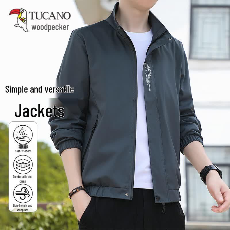 TUCANO Men's Business Casual Stand Collar Jacket