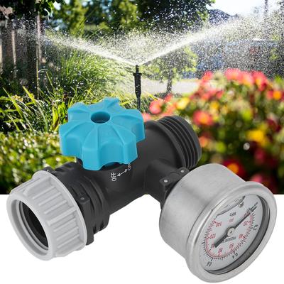 Vanne régulatrice de pression d'eau réglable D5 G3/4in avec manomètre Contrôleur d'irrigation pour serre Jardin Vanne de régulation