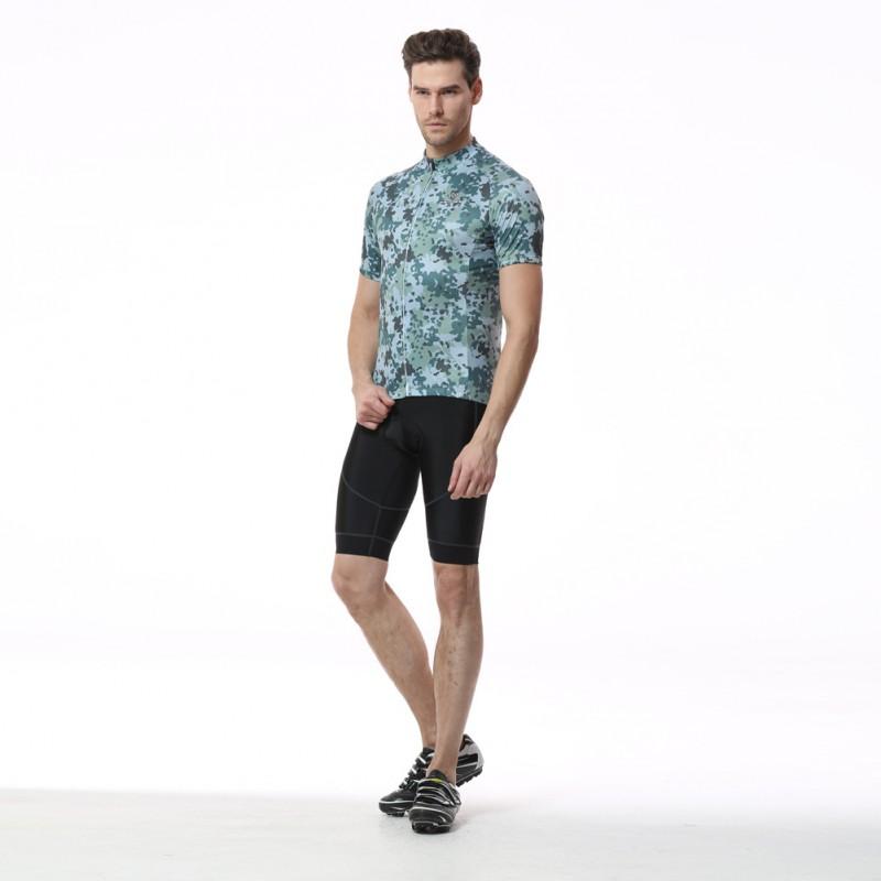 Mens Cycling Jersey Shorts Set Short Sleeve Breathable Performance Kit Camo Bike Wear
