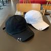 Hip Hop Ripped Denim Baseball Hat Creative Sunshade Hat Casual Iron Ring Baseball Cap  Men