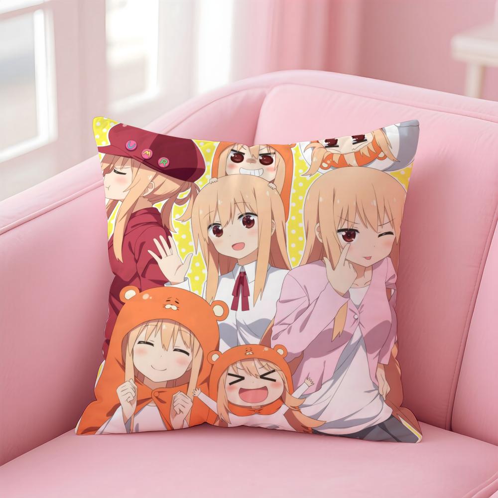 Funny Cute Anime Himouto UmaruchanH Cushion Cover Pillow Case Soft Skin Friendly Fabric  Concealed Zipper
