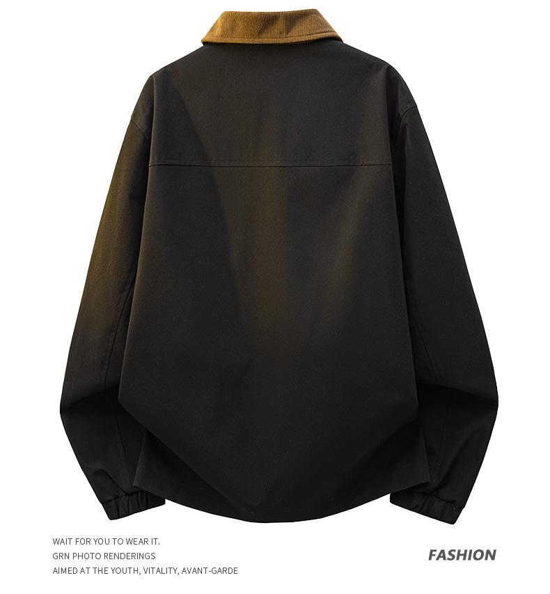 Herren Plus Size Color Block Lässige Reversjacke für Frühling und Herbst