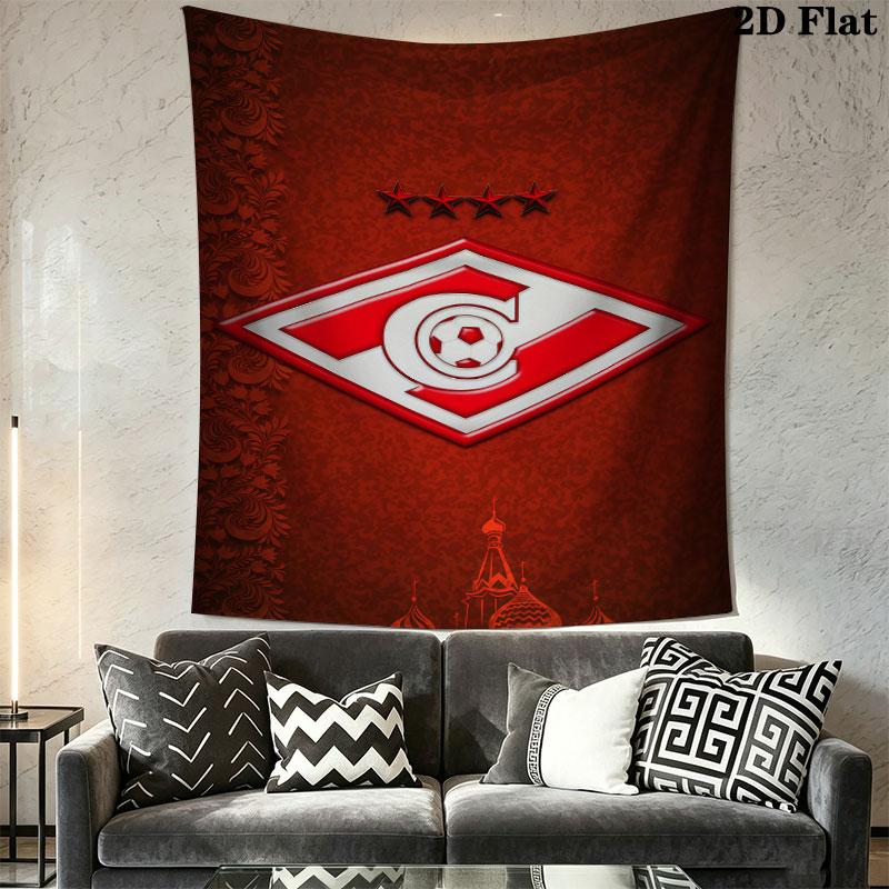 Spartak Moscow Zeal Wall Hanging Printed Fabric Blanket Decorative Tapestries for Bedroom Living Room Home Decor